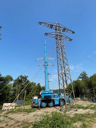 110-kV-Ltg. Reckingen – Waldshut, Mast 2-41a